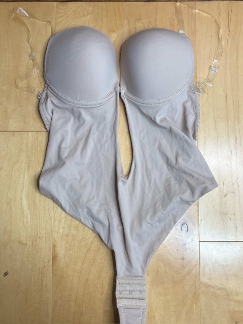 Shymay Nude Backless Push-up Bodysuit